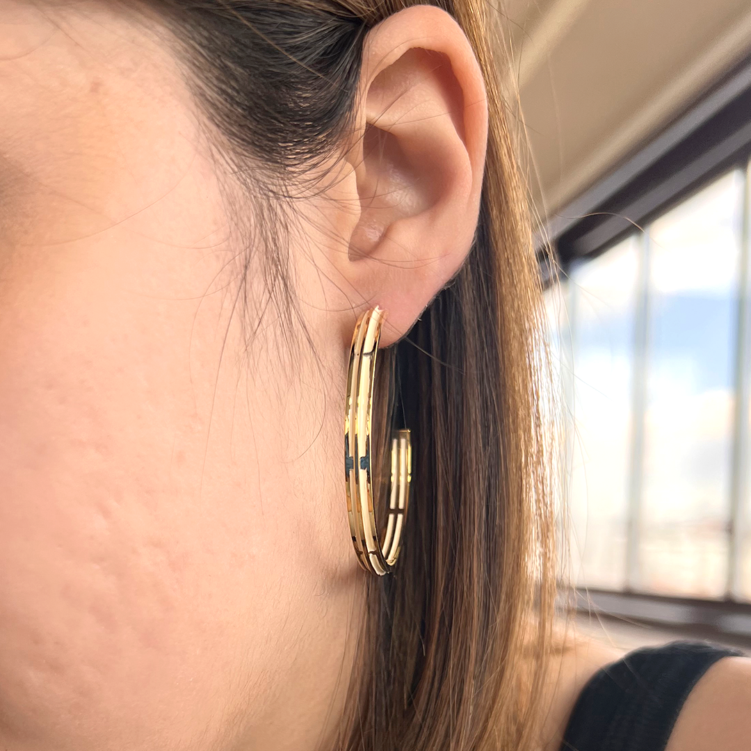 Esma Hoop Earrings Gold Plated