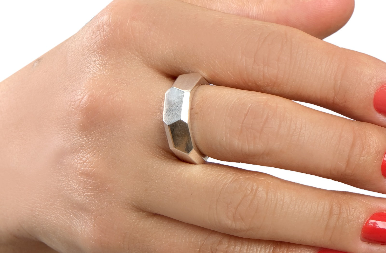 Facettes Silver Ring 001