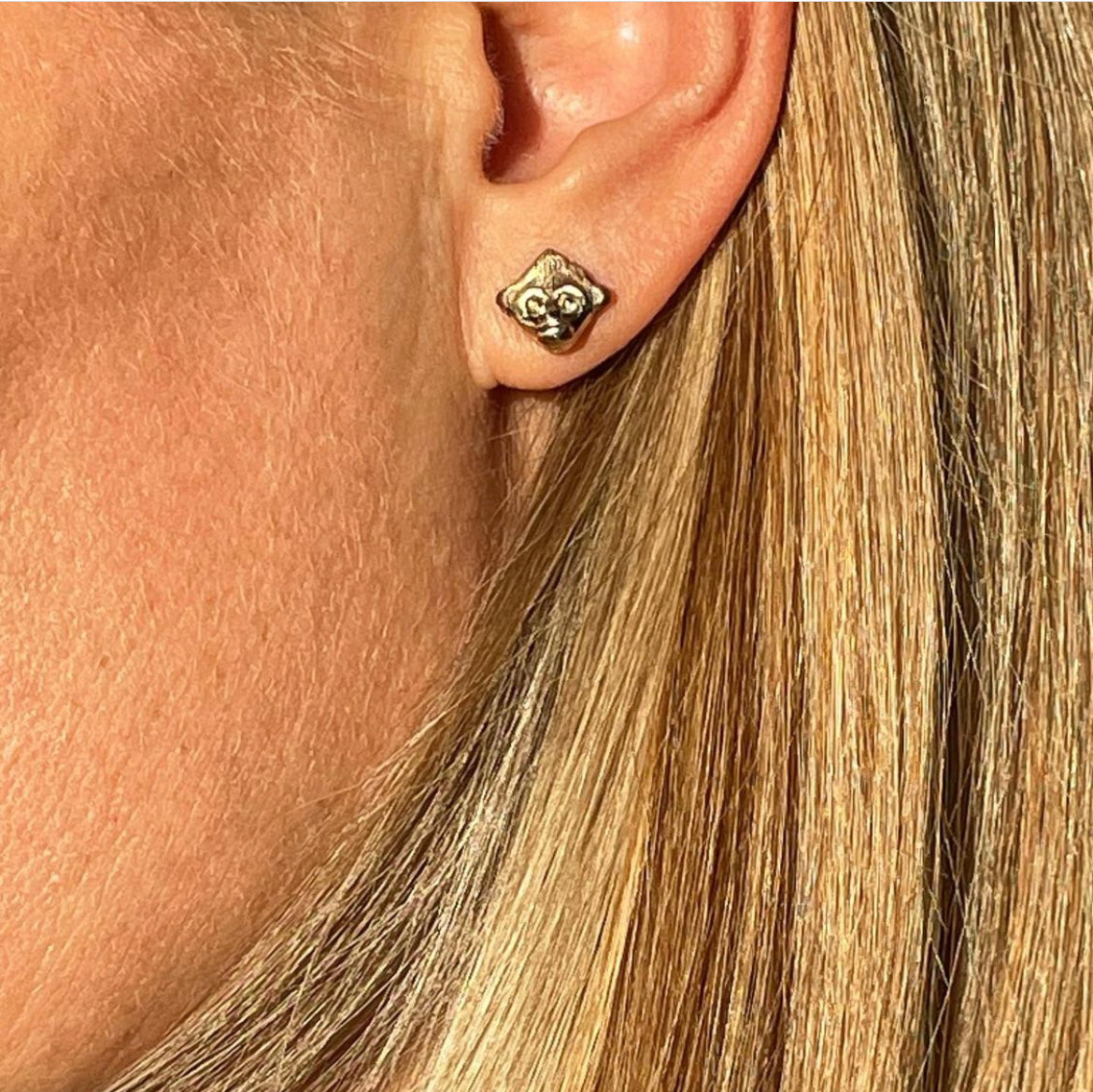 The Beasts. Monkeyface bronze earrings