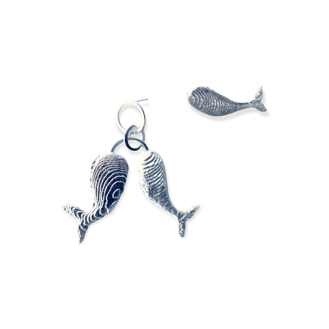 Moby & Dick Double & one earring Silver