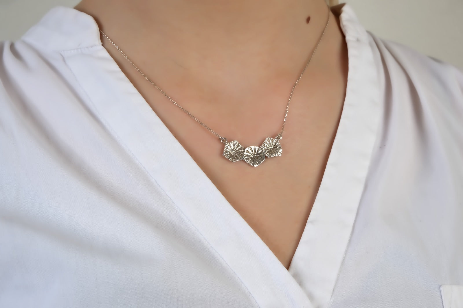Poppy Silver Necklace