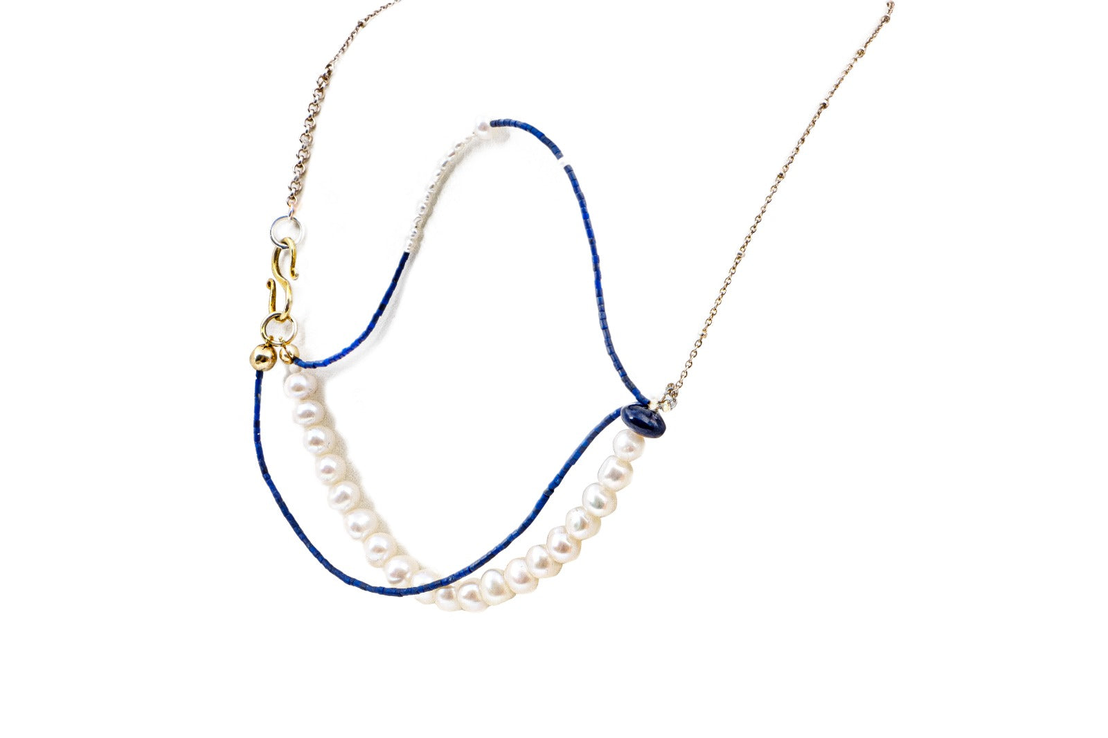 Pearls and Lapis Lazuli Necklace