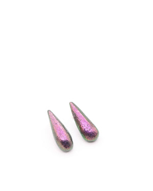balsa wood prismatic color multi colored earrings statement earrings