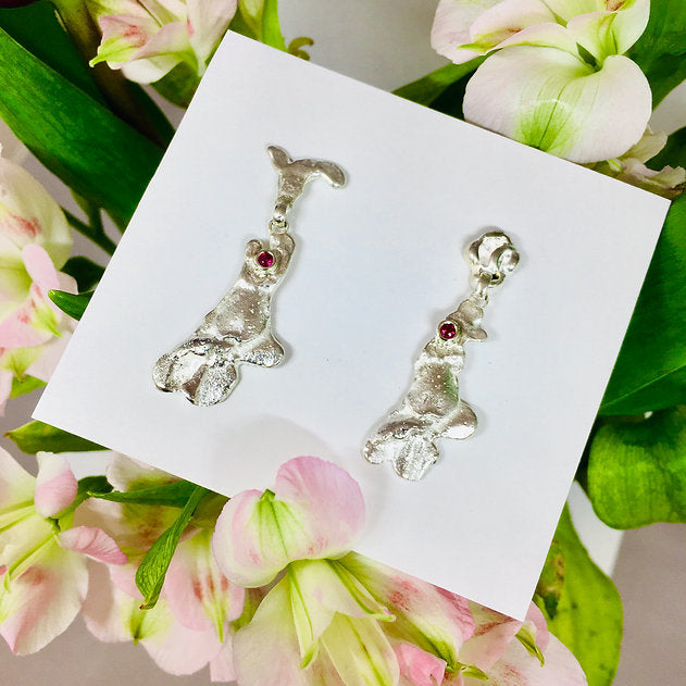 Blossoms Ruby Earrings