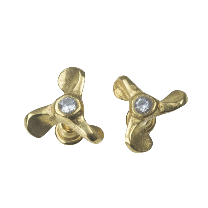 Propeller Golden Earrings