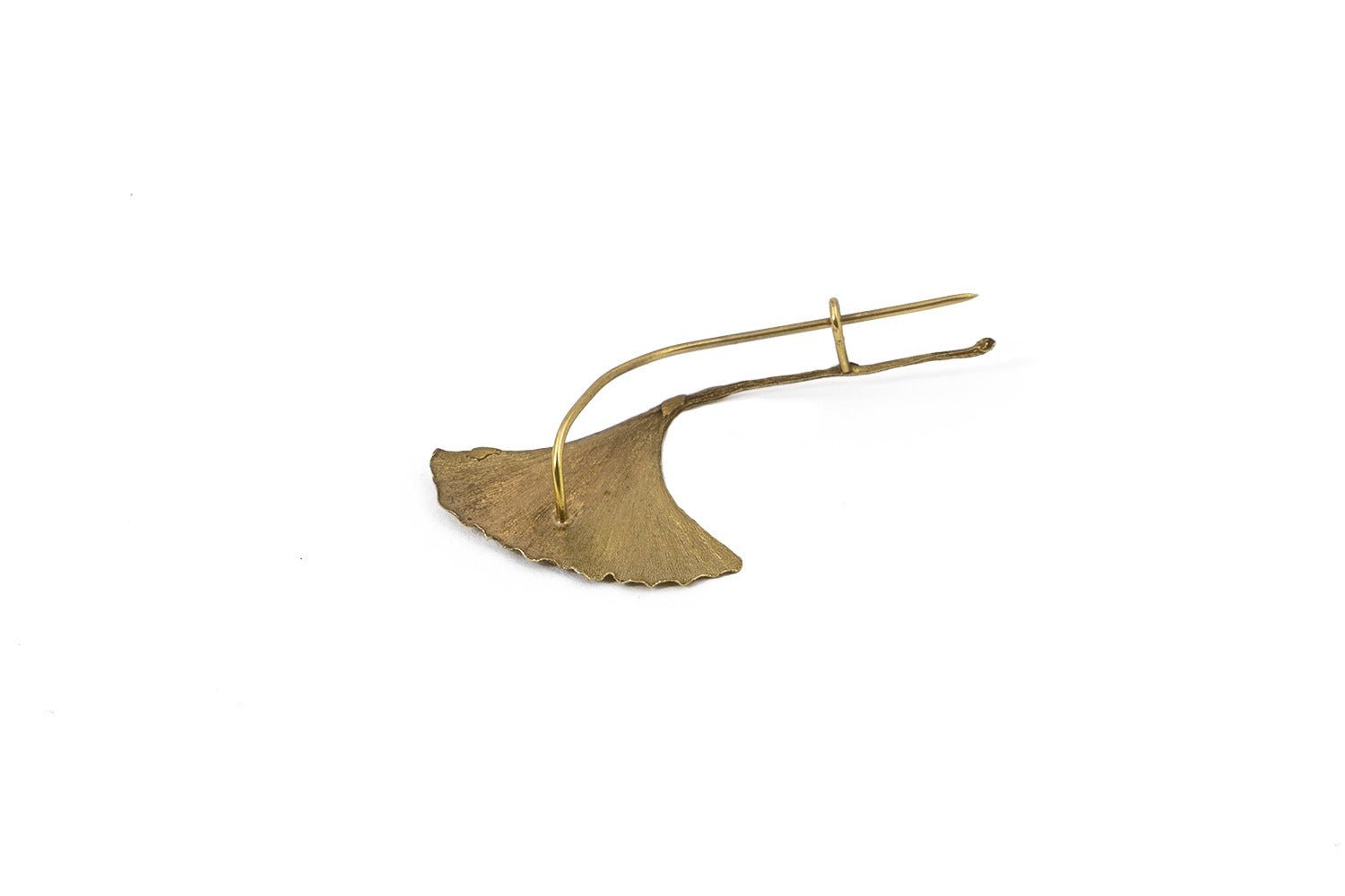 Gingko Leaf Golden Brooch