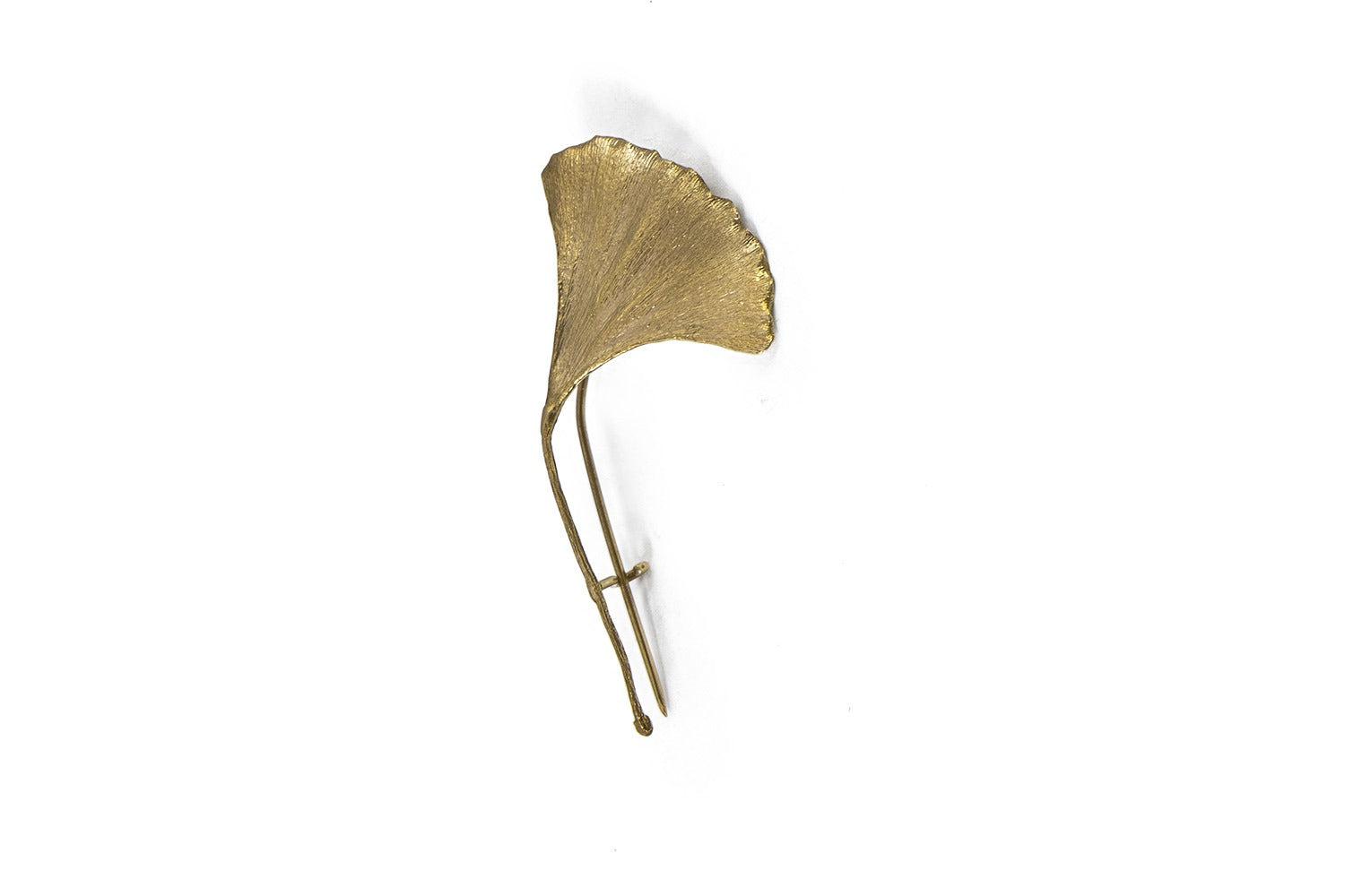Gingko Leaf Golden Brooch