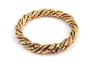 Open image in slideshow, Golden Twisted Ring
