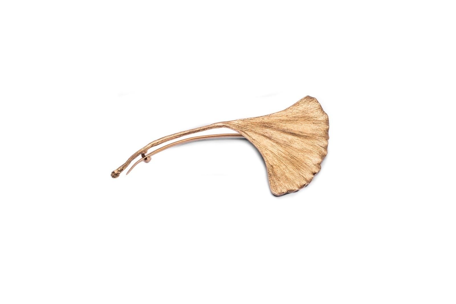 Gingko Leaf Bronze Brooch